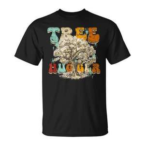 T-shirt Rétro Vintage pour Adultes - Style Embrassant l'Arbre - Vêtement Promotionnel pour Amateurs de Nature - Product Image 1