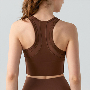 Top Deportivo de Nylon y Spandex Estilo Norteamericano con Tirantes Cruzados y Almohadilla de Soporte para el Pecho, Alta Sujeción para Yoga y Fitness - Product Image 6