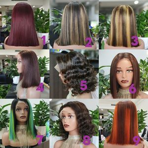 <span class=keywords><strong>Parrucche</strong></span> Bob <span class=keywords><strong>Corte</strong></span> con Frontale in Pizzo 13x4, 100% Capelli Umani Vergini Grezzi Vietnamiti, Lisci e Setosi, per Donne di Colore - Product Image 6