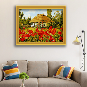 Pittura colorata per adulti con numeri babilonia Premium casa fiore <span class=keywords><strong>di</strong></span> papavero 40*50CM pittura con numeri - Product Image 3