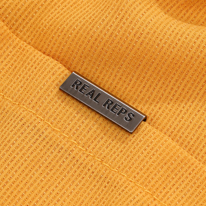 Custom Logo End Clamps Brass Material Double Side Logo Engraving Metal <b>Tag</b> Clip Webbing Plates - Product Image 3