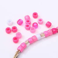 Vente en gros 200 pièces grand trou 12mm accessoires de bijoux de cheveux métalliques perles pour extension de tresses pour enfants