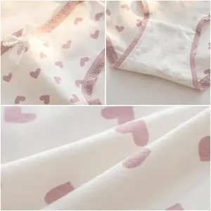 Bragas de algodón con estampado de amor bonitas para mujer, 5 uds., lote de calzoncillos suaves transpirables, lencería femenina Sexy con logotipo en la cintura - Product Image 6