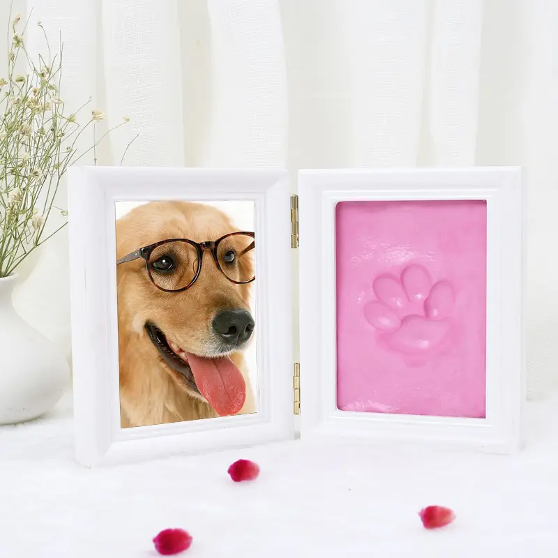 Pet paw print commemorative photo frame dog paw print souvenir gift