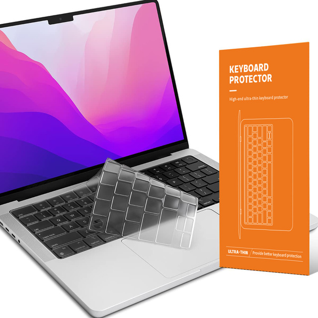 Keyboard Protective Film Silicone for 14-16" MacBook Air/Pro M1 M2 M3 USA English Keyboard Cover Soft Protection Accessories