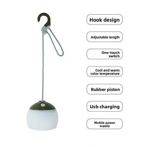 New Multi-function Retro Camping USB <b>Charging</b> LED Tent Outdoor Horse Lantern Portable <b>Lamp</b> Silicone Light - Product Image 4