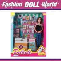 Jouets pour enfants KSF, poupée pour fille, puzzle éducatif, jeu de simulation, cuisine, ensemble de jouets avec poupée de beauté de 11,5 pouces pour enfants