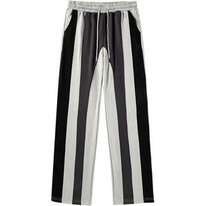 Pantalones Deportivos Personalizados para Hombre, Grises y Negros con Franja Lateral, Cintura Elástica con Cordón, Corte Holgado y Recto, con Bolsillos, Transpirables - Product Image 3