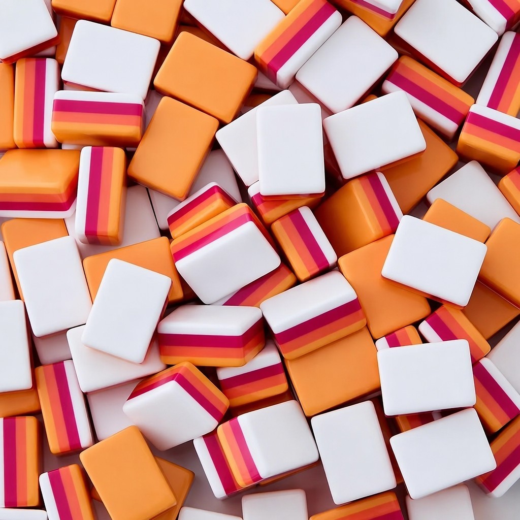 Nantucket Mahjong Tiles-Orange