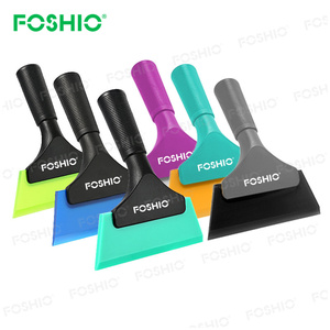 Foshio tùy chỉnh cửa sổ Tint công cụ nước gạt nước <span class=keywords><strong>Ice</strong></span> <span class=keywords><strong>scraper</strong></span> xử lý cao su lưỡi giống cây chổi - Product Image 1