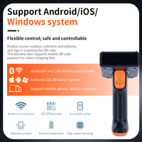 Escáner de Código de Barras con Clip Trasero para Teléfono Móvil ENKSCAN, Pistola Escáner Inalámbrica USB Portátil UHF RFID, Lector de Códigos 1D/2D Compatible con Android IOS en Existencia