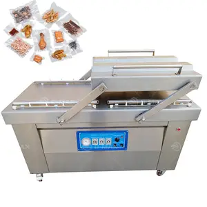 Factory Supply Double Chamber Food Tray Sealer Bulk Vacuum Packing Machine for Meat and Vegetable