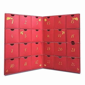 Cardboard Paper Custom Advent Calendar Package Christmas Packaging Gift Box