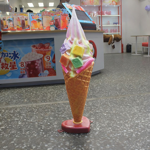 ที่แกะสลักรูปไอศกรีมทำจากไฟเบอร์กลาสตัวหนา F045รูปปั้นในฉากศิลปะเมืองตัวละครการ์ตูน - Product Image 4