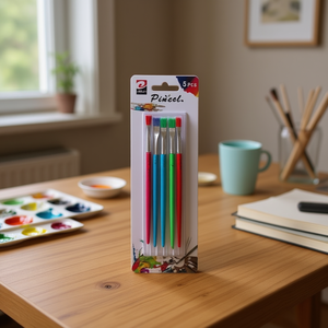 Mnj Paint Brush Set 5 Pcs Colorful Handles Art Painting Supplies - Product Image 2