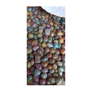 Tự Nhiên Đánh Bóng Sỏi Ánh Sáng <span class=keywords><strong>Grey</strong></span> Lớn Đánh Bóng Hồ Cá Đá Đá Đá Tự Nhiên Phẳng Sỏi Cho Cảnh Quan - Product Image 2