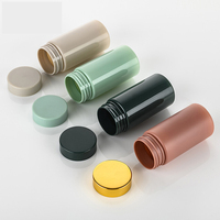 Bouteille en plastique PET cylindrique de 150 ml sans BPA, couleur personnalisée, avec bouchon à vis pour contenants de lotion cosmétique et de produits de santé