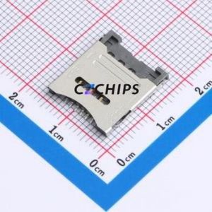 SIM7200-6-0-18-00-A SIM Card Connector Connector Flip Cover Type Micro SIM Card 1.75mm - Product Image 1