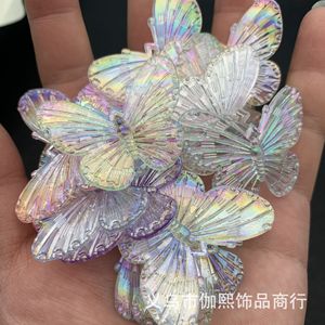 Pendentif papillon en acrylique, couleurs mélangées, gravé au laser, ornement de voiture DIY, décoration artisanale, origine Yiwu, printemps 2023 - Product Image 1