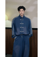 Nouvelle veste Tangzhuang boutonnée pour homme, style streetwear chinois, 100 % coton, collection 2026