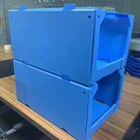 Boîtes de rangement en plastique ondulé, bacs personnalisés en Coroplast PP empilables pour entrepôt