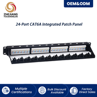 Module de brassage blindé CAT6 Premium 24 ports, simple rangée, en métal, 750 cycles, pour installation en centre de données et en entreprise