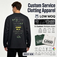 T-shirt à manches longues pour homme en coton noir personnalisé 260 grammes, impression sérigraphique, style streetwear oversize, automne-hiver