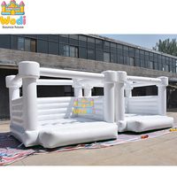 Brincolín Inflable para Bodas, Ecológico, Diseño de Columna Blanca de 4x4m, para Bodas de Lujo al Aire Libre