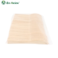 Cuillères en bois biodégradables en vrac, couverts jetables en bambou 17 cm (5,5 pouces), cuillère, fourchette, couteau pour les magasins d'alimentation