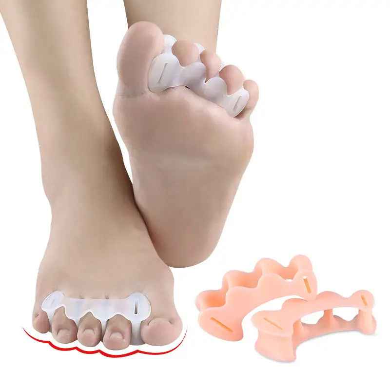 무료 샘플 맞춤형 통기성 실리콘 젤 발가락 분리기 및 Bunion 스페이서 손가락 분리기