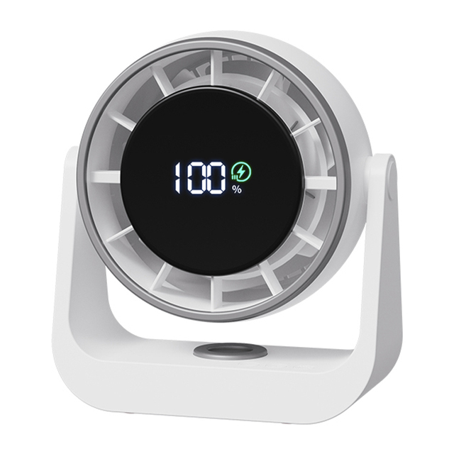 Adjustable Powerful Cooling Fan Rechargeable Portable Fan Smart Desktop Turbo Fan for Office Kitchen