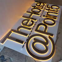 Logotipo retroiluminado personalizado Led Sign Light 3D Letras iluminadas Signo para decoración interior al aire libre