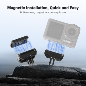 Soporte Adaptador Magnético de Liberación Rápida para DJI <span class=keywords><strong>Osmo</strong></span> <span class=keywords><strong>Action</strong></span> 4, Base de Rosca de <span class=keywords><strong>1</strong></span>/4" para Trípode/Varilla de Extensión/Palo de Selfie - Product Image 2
