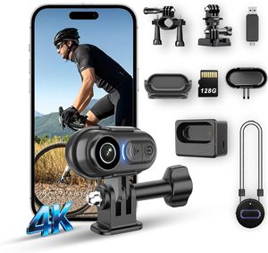 Telecamera Sportiva Miniaturizzata VD02-EIS 4K - Action <span class=keywords><strong>Cam</strong></span> da Pollice 128GB con Audio, Registrazione POV Indossabile a Mani Libere - Product Image 1