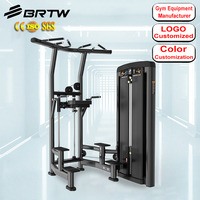 Máquina de Gimnasio Comercial de Alta Resistencia Brightway: Máquina Asistida para Dominadas, Selectorizada, para Entrenamiento de Fuerza Sentado, con Asistencia para Dips
