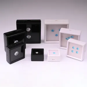 Wholesale Loose Diamond Display Plastic Box Square Gemstone Storage Case Jewelry Organizer Case Holder