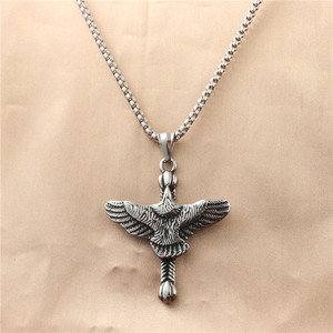 Collar con Colgante de Águila de Acero Inoxidable para Hombre, Estilo Punk Retro, Diseño Geométrico 12040 - Product Image 1