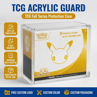 Boîtier en acrylique pour ETB TCG 30th Celebration Center Elite Trainer Box avec couvercle magnétique, protection UV à 99 % pour l'affichage de la collection