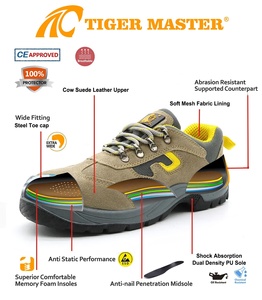 Chaussures <span class=keywords><strong>de</strong></span> sécurité en daim Tiger Master, économiques, avec embout en acier, anti-perforation, antidérapantes, semelle en PU résistante à l'huile pour homme - Product Image 5