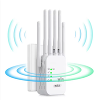 Amplificador de Señal Wifi de Alta Velocidad para Interiores de 300 Mbps, 6 Antenas, 2.4G, Amplificador de Señal de Largo Alcance, Repetidor Wifi de Doble Banda, Extensor Wifi