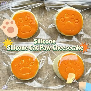 Jouet anti-stress en silicone QY en forme de cheesecake, jouet texturé à presser, cadeau alimentaire pour fête, anniversaire, Noël - Product Image 4