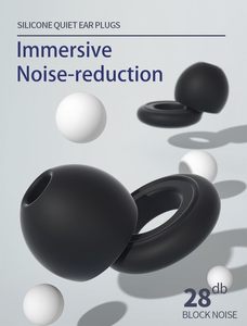 Bouchons d'oreilles réutilisables en silicone super doux anti-bruit pour la natation, la protection auditive et la réduction du bruit pendant le sommeil - Product Image 5