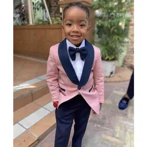 Boy's Formal Wear Tuxedos Shawl Collar One Button Children Clothing For Wedding Party Kids Suit Boy Set (Jacket+Pants)