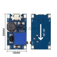 ZYSY USB Tipe C MT3608 DC-DC Konverter Step-Up Modul Catu Daya Booster Dapat Disesuaikan Regulator Tegangan 2A 2V-24V Ke 5/9/12/28V