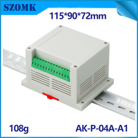 Boîtier de montage sur rail DIN pour disjoncteur, module d'alimentation, boîtier plastique pour carte PCB, panneau de commande industriel, boîtier PLC