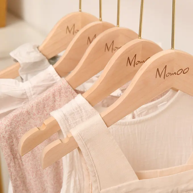 Hanger factory hot models used clothes natural wooden coat hangers custom laundry clothes wood hangers