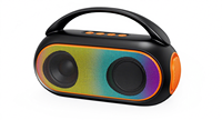 Haut-parleur Bluetooth portable sans fil avec éclairage LED RGB, mini subwoofer 8W, lecteur audio, lecteur de musique, alimentation par batterie