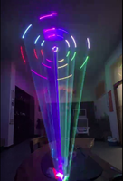 Lampe laser animée RVB pleine couleur 15W pour intérieur avec contrôle DMX512 pour KTV, lieux de musique et boîtes de nuit