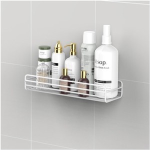 L-818 Mensola da Bagno in Ferro Battuto, Portaoggetti da Parete per Gel Doccia, Portaoggetti per Toilette Senza Foratura - Product Image 3