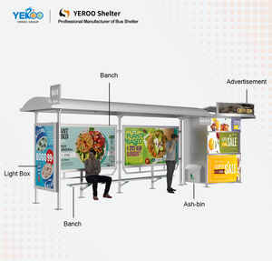 Parada de Autobús Inteligente Moderna Personalizada de Acero Galvanizado con Pantalla Digital y Sistema de Anuncios con Iluminación LED - Product Image 3